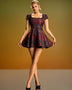 Mini A-line embroidered floral dress for a stylish and trendy look