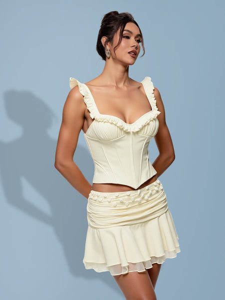 Mini Sexy Low Waist Set with Ruffles