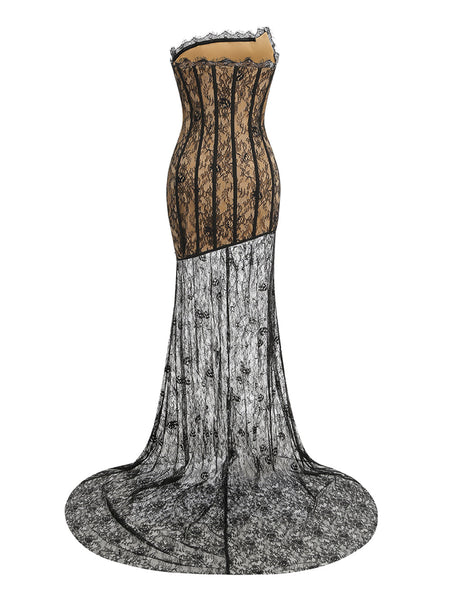 Ärmelloses Kleid mit abnehmbarem Saum und Rückenausschnitt