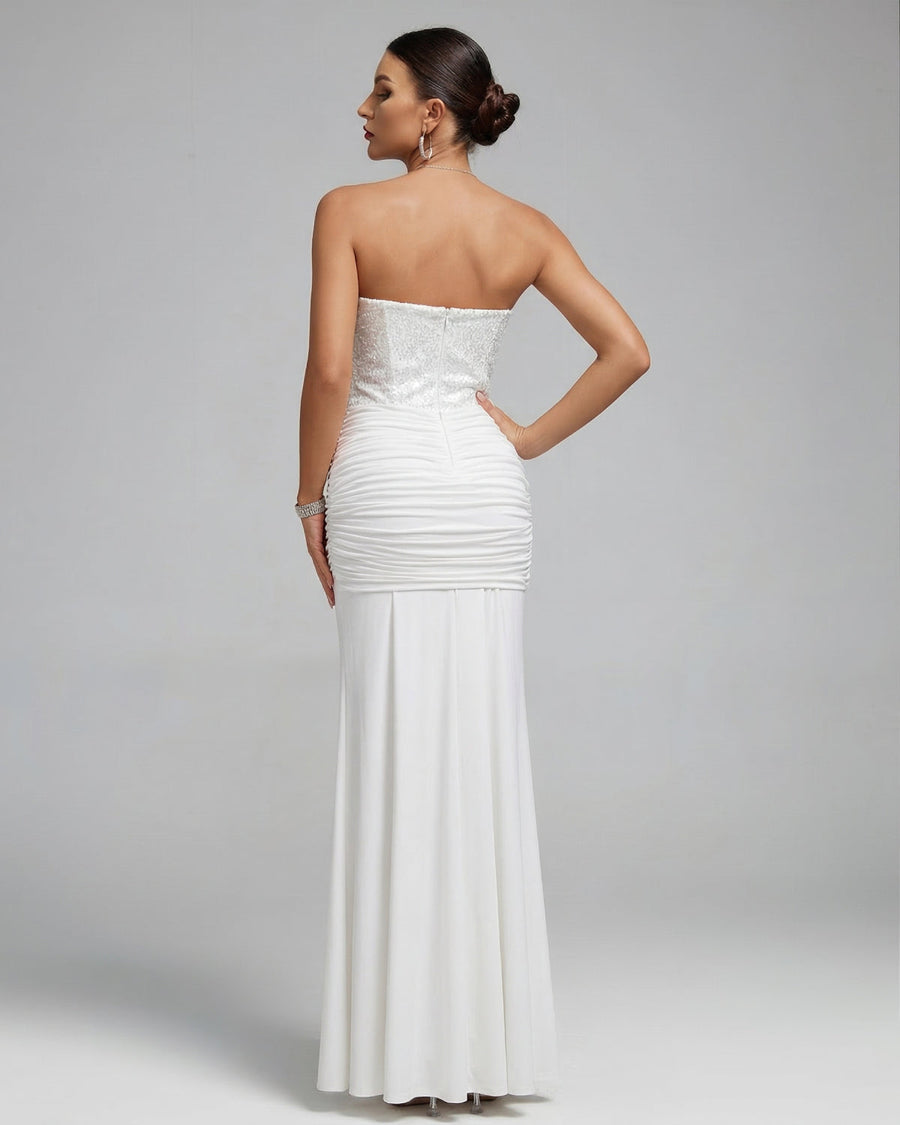 Harbor Capri — Strapless Sequin Draped Ruched Dress, alternate view 2