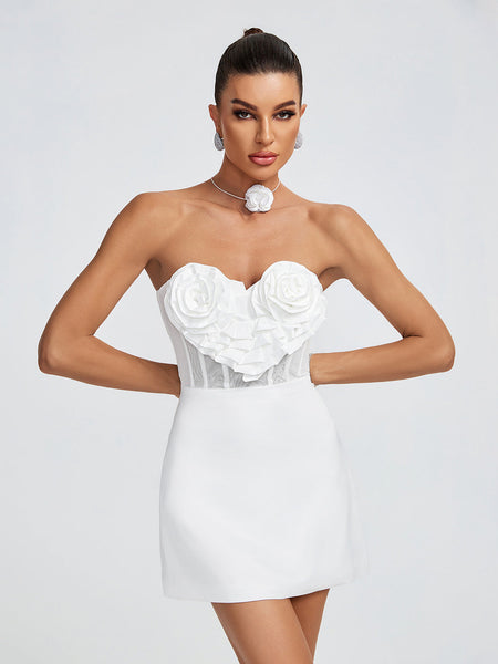 Mini bustier heart backless dress for a seductive and elegant look