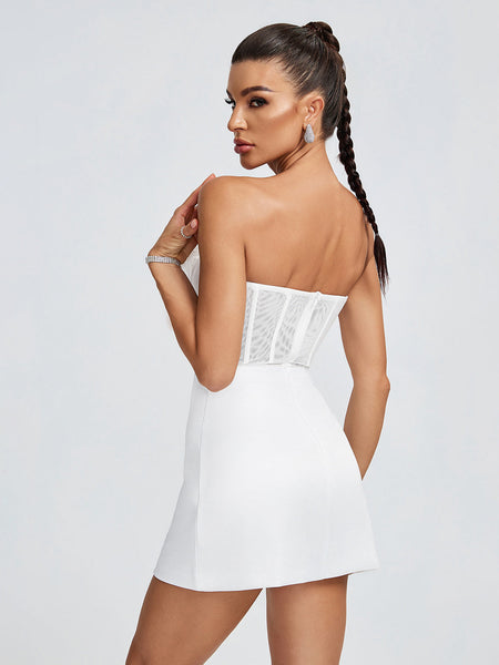 Mini bustier heart backless dress for a seductive and elegant look