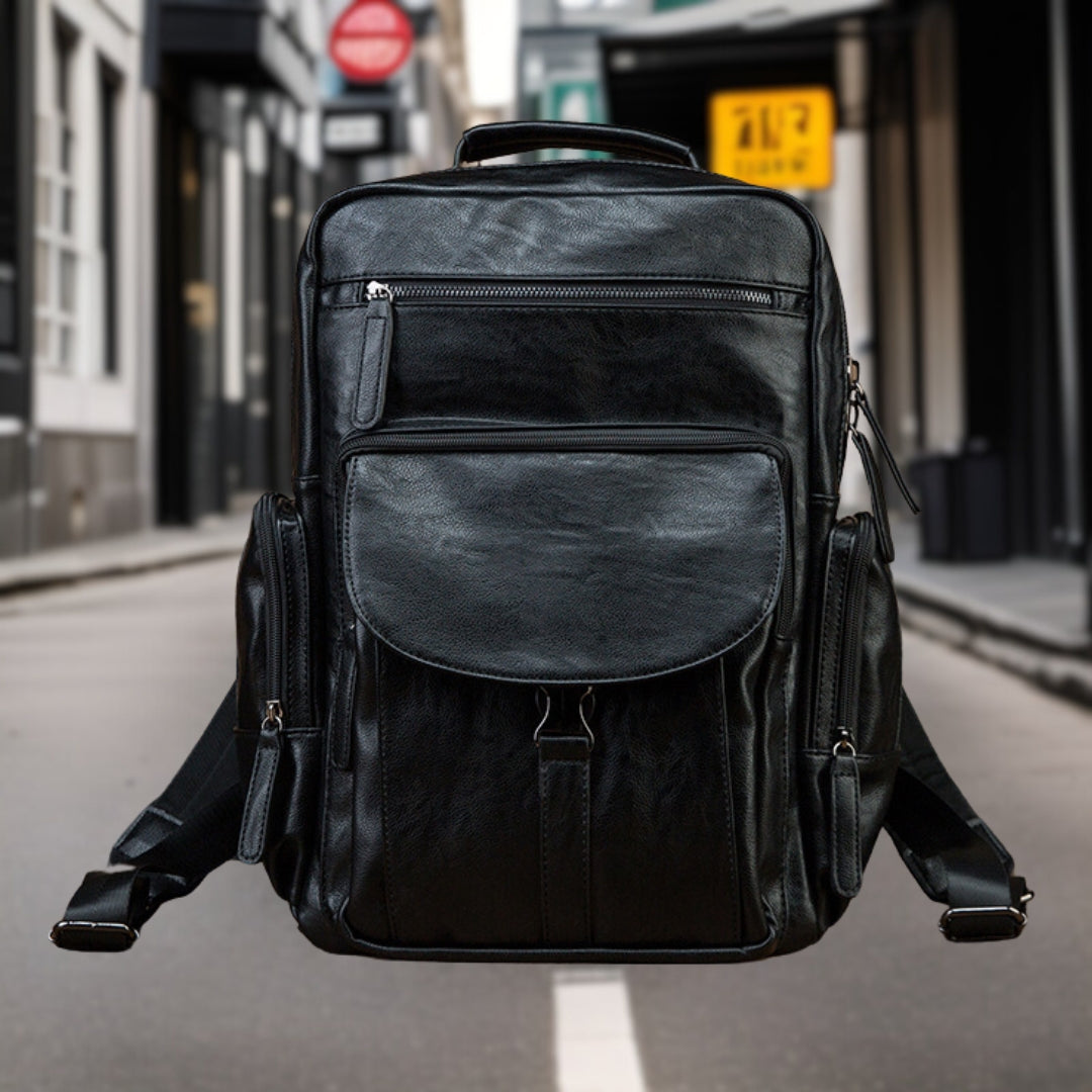 Zachary™ — Trendy Backpack made of Premium Leather Black Men's Statement Handbag, alternate view 4