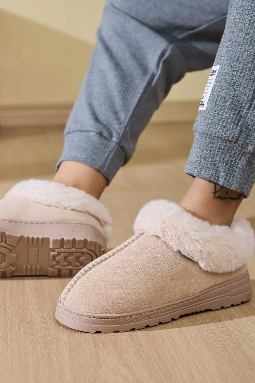 Rain Fiorenza — Faux Fur Round Toe Platform Slippers Fashion Footwear, alternate view 16