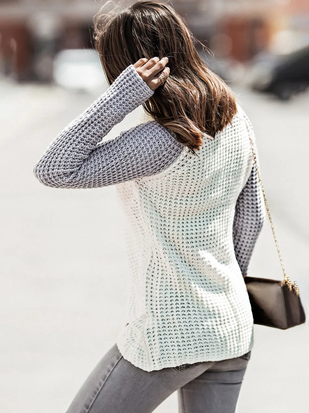 Monroe Rivière — Contrast Decorative Button Turtleneck Sweater, alternate view 8