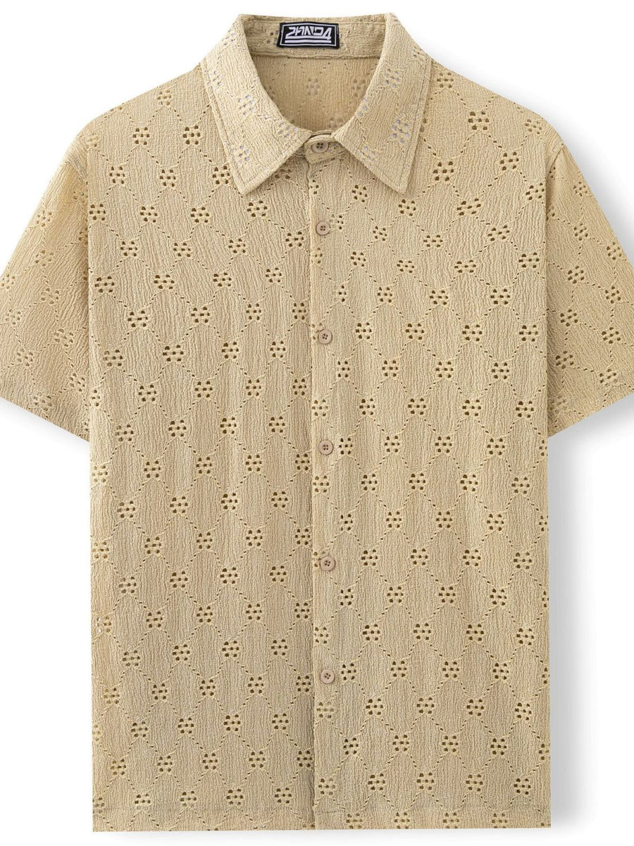 Men's Plus Size Button Down Short Sleeve Shirt - Opulent Empire