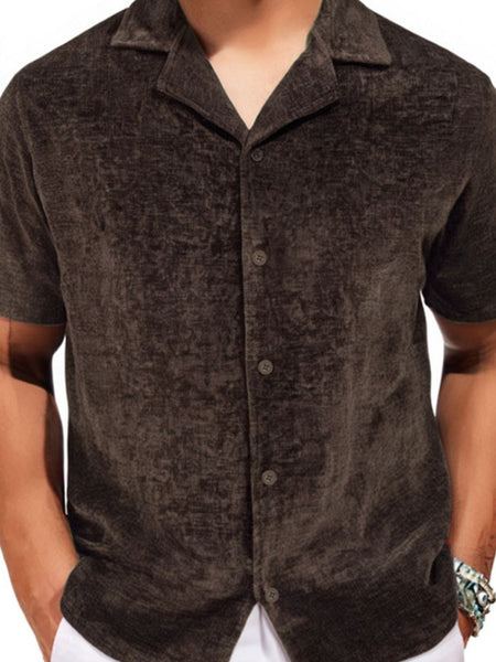 Men's Plus Size Button Down Short Sleeve Shirt - Opulent Empire