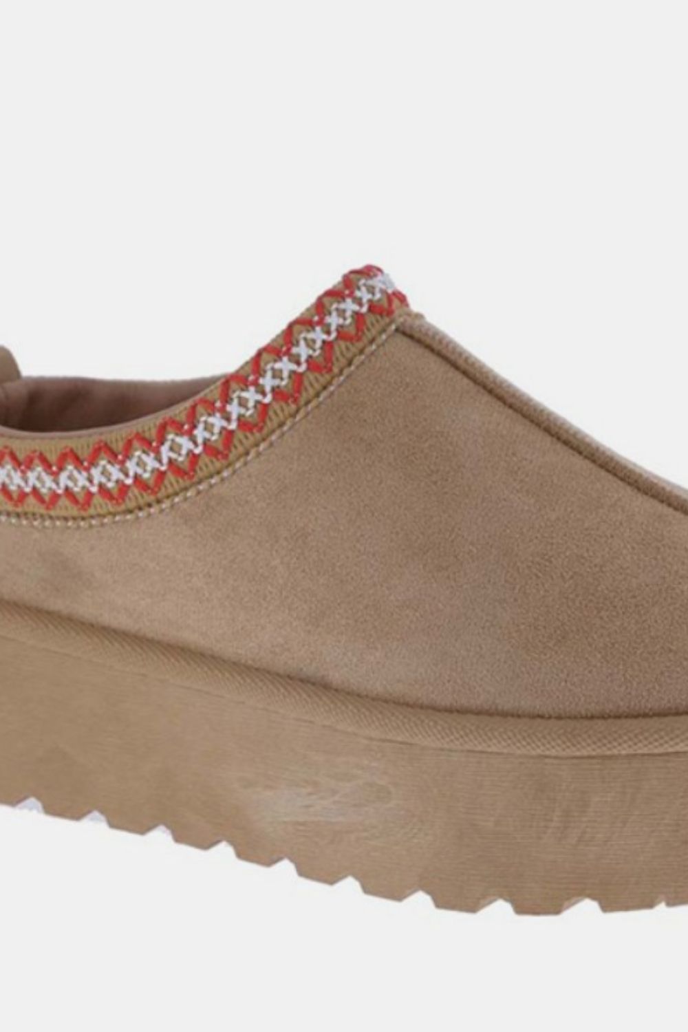 Ivory Laurent — Weeboo Platform Embroidered Trim Slip-On Boots Tan Fashion Footwear, alternate view 3