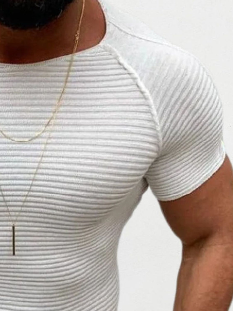 Men's Plus Size Round Neck Short Sleeve Top - Opulent Empire