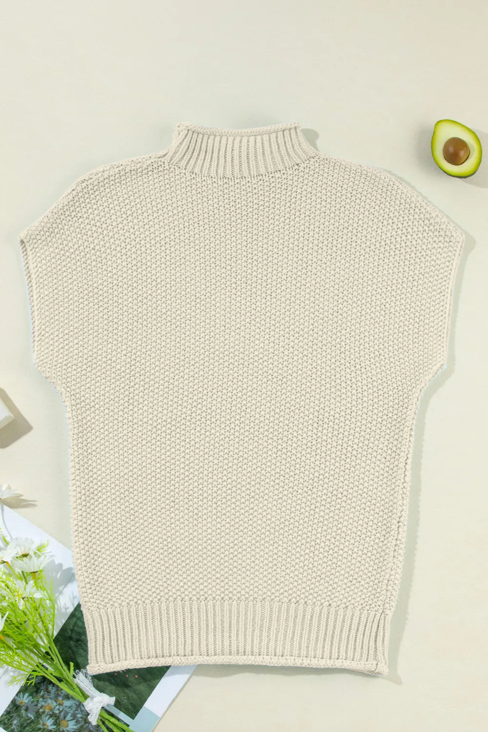 Arden Delacroix — Turtleneck Cap Sleeve Sweater, alternate view 9