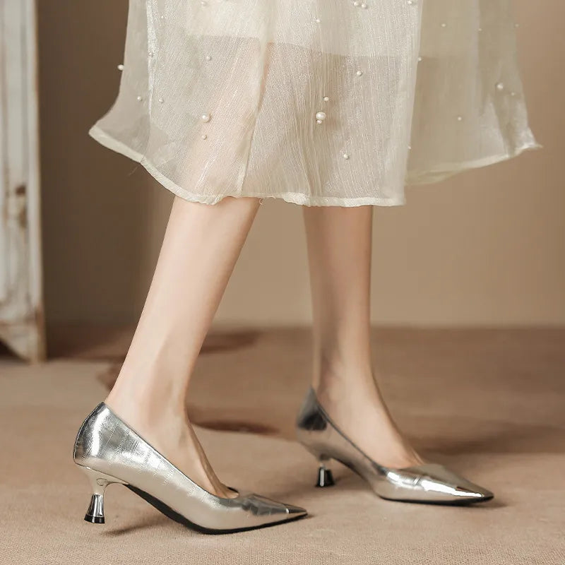 Onyx Allegra — Point Toe Flare Heel Pumps, alternate view 6