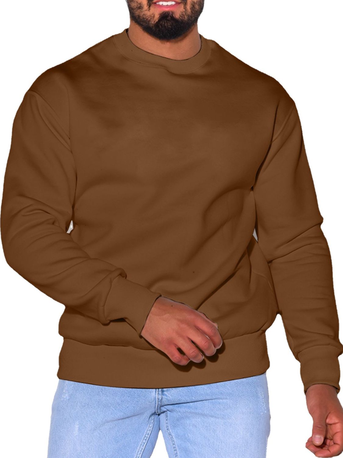 Jasper — Men's Plus Size Round Neck Sweatshir, alternate view 4
