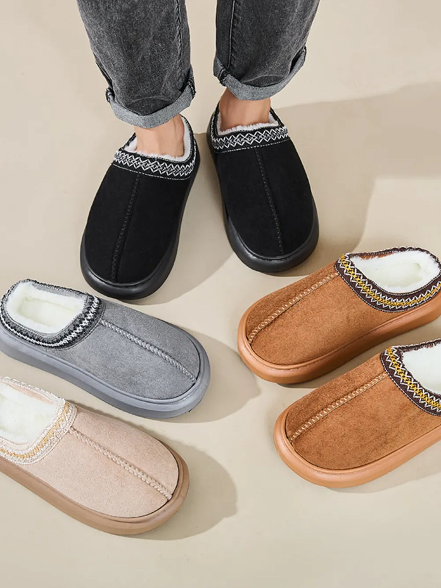 Emery Marino — Faux Fur Suede Platform Slippers Fashion Footwear, alternate view 2