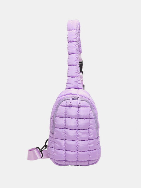 Quilted Nylon Crossbody  Bag