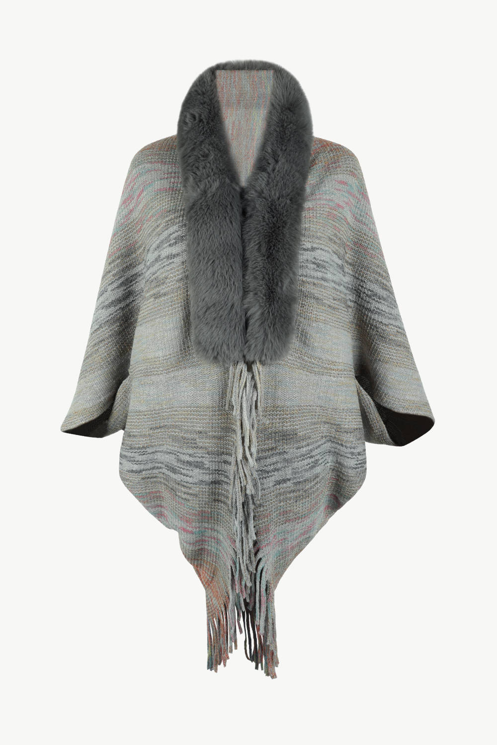 Arden Versailles — Open Front Fringe Hem Poncho, alternate view 15