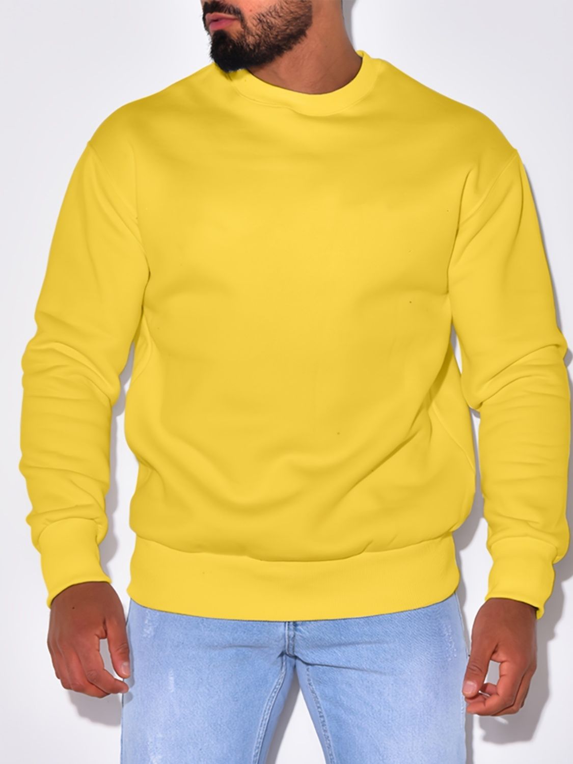 Jasper — Men's Plus Size Round Neck Sweatshir, alternate view 6