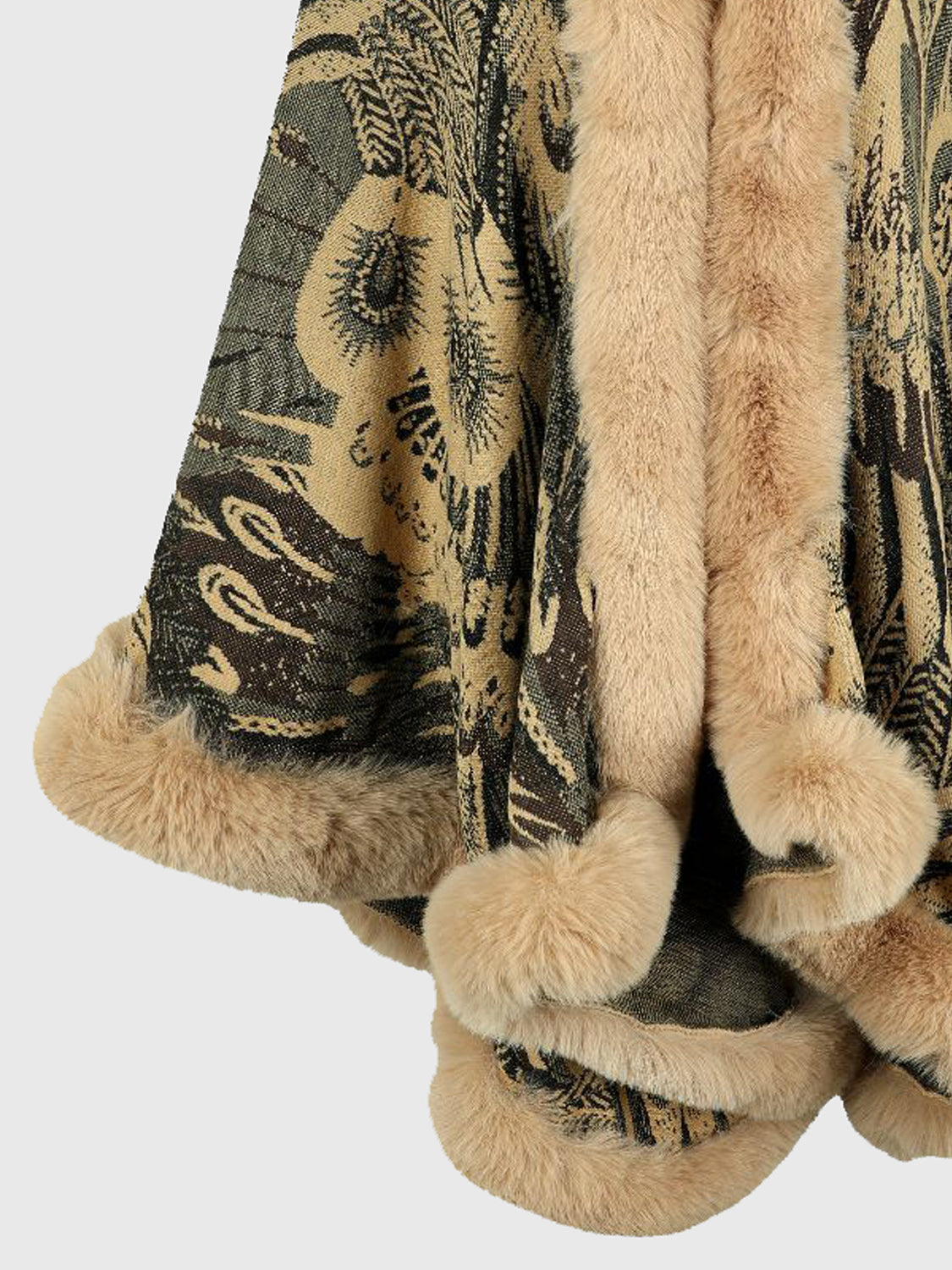 Dove Versailles — Printed Open Front Poncho, alternate view 16