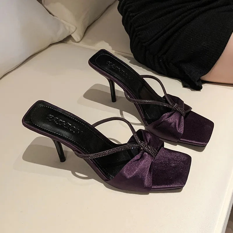 Dove Allegra — Rhinestone Mid Heel Sandals, alternate view 2