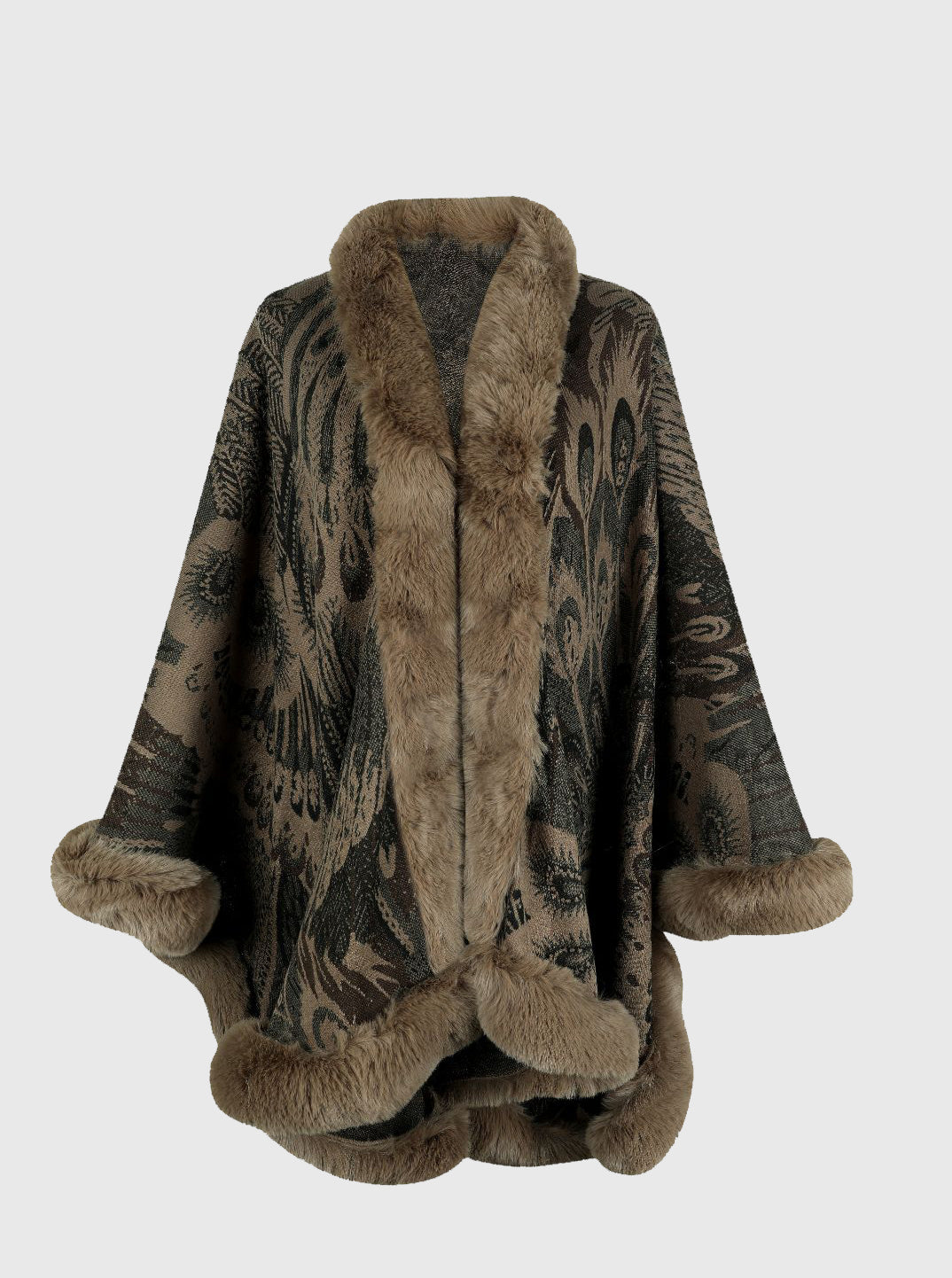 Dove Versailles — Printed Open Front Poncho, alternate view 11