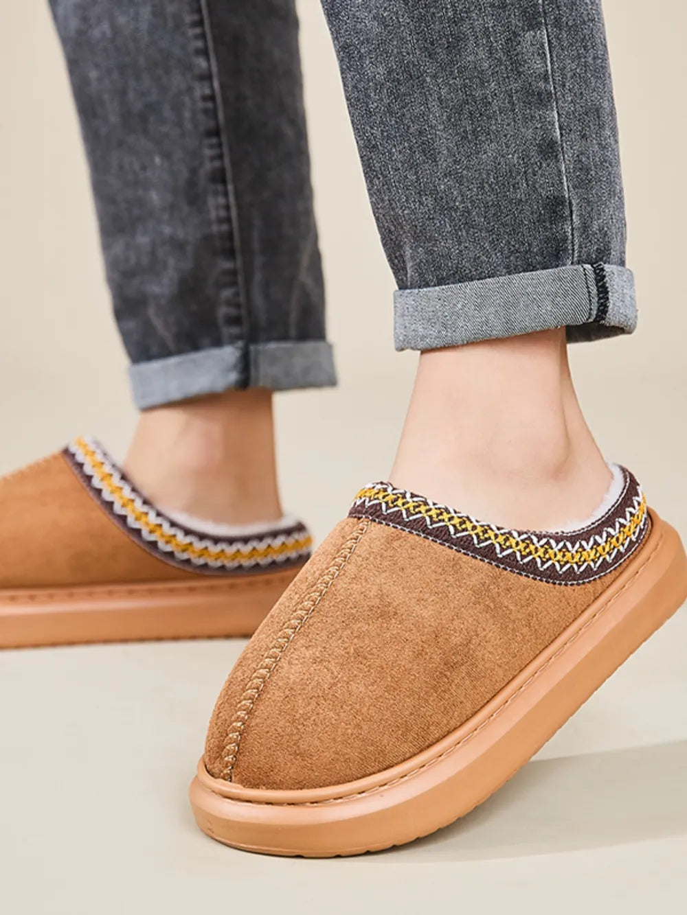 Emery Marino — Faux Fur Suede Platform Slippers Fashion Footwear, alternate view 7