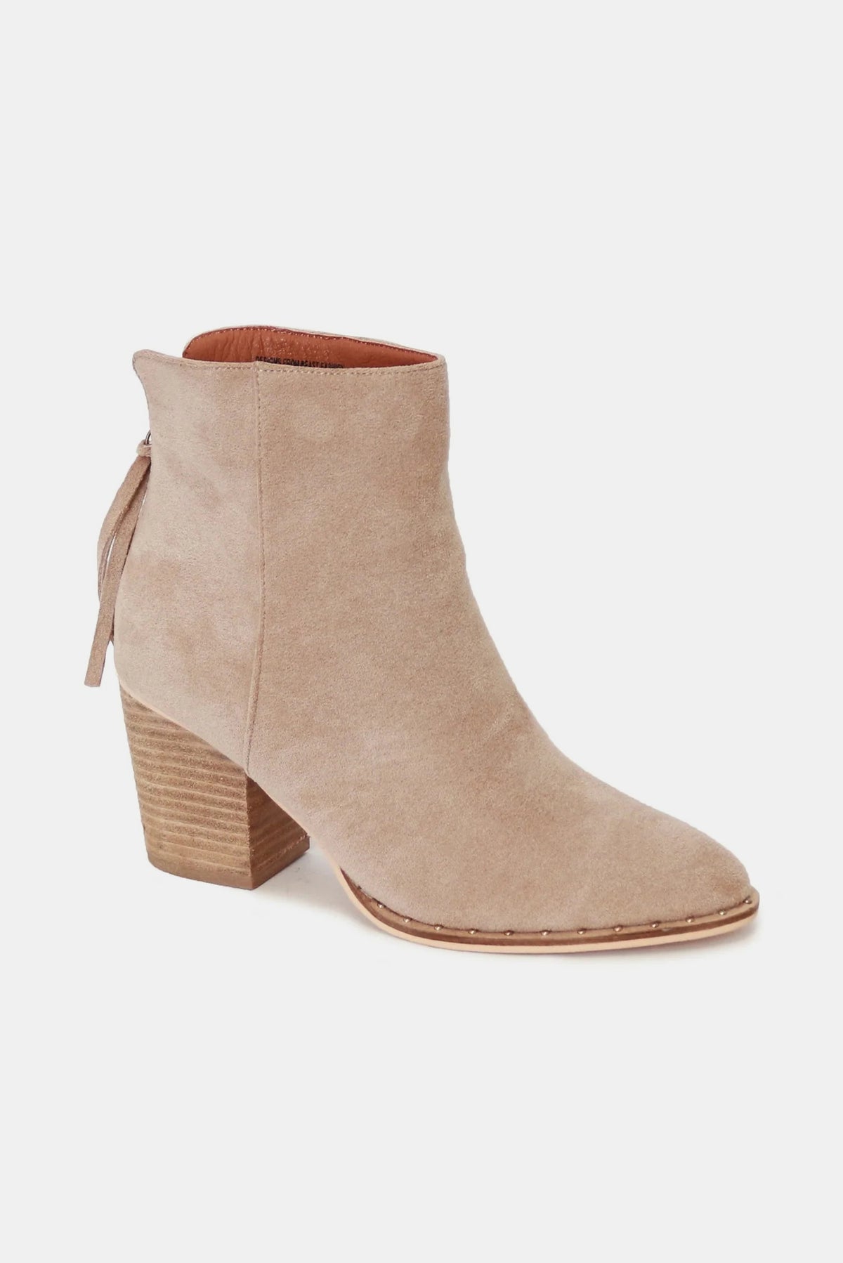 Onyx Montclair — Beast Fashion Suede Point Toe Ankle Booties Taupe Fashion Footwear, alternate view 2