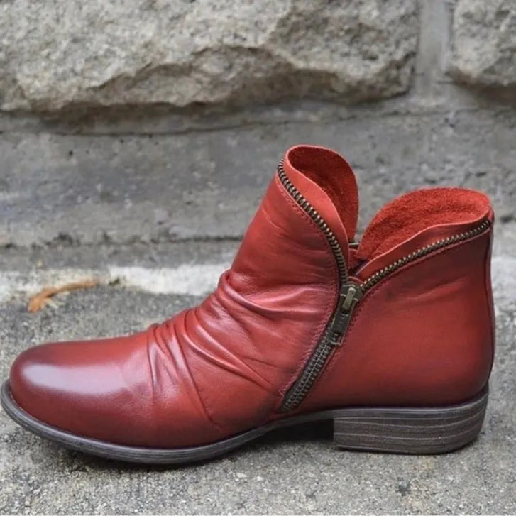 Ciel Fiorenza — Round Toe Block Heels Boots Fashion Footwear, alternate view 3