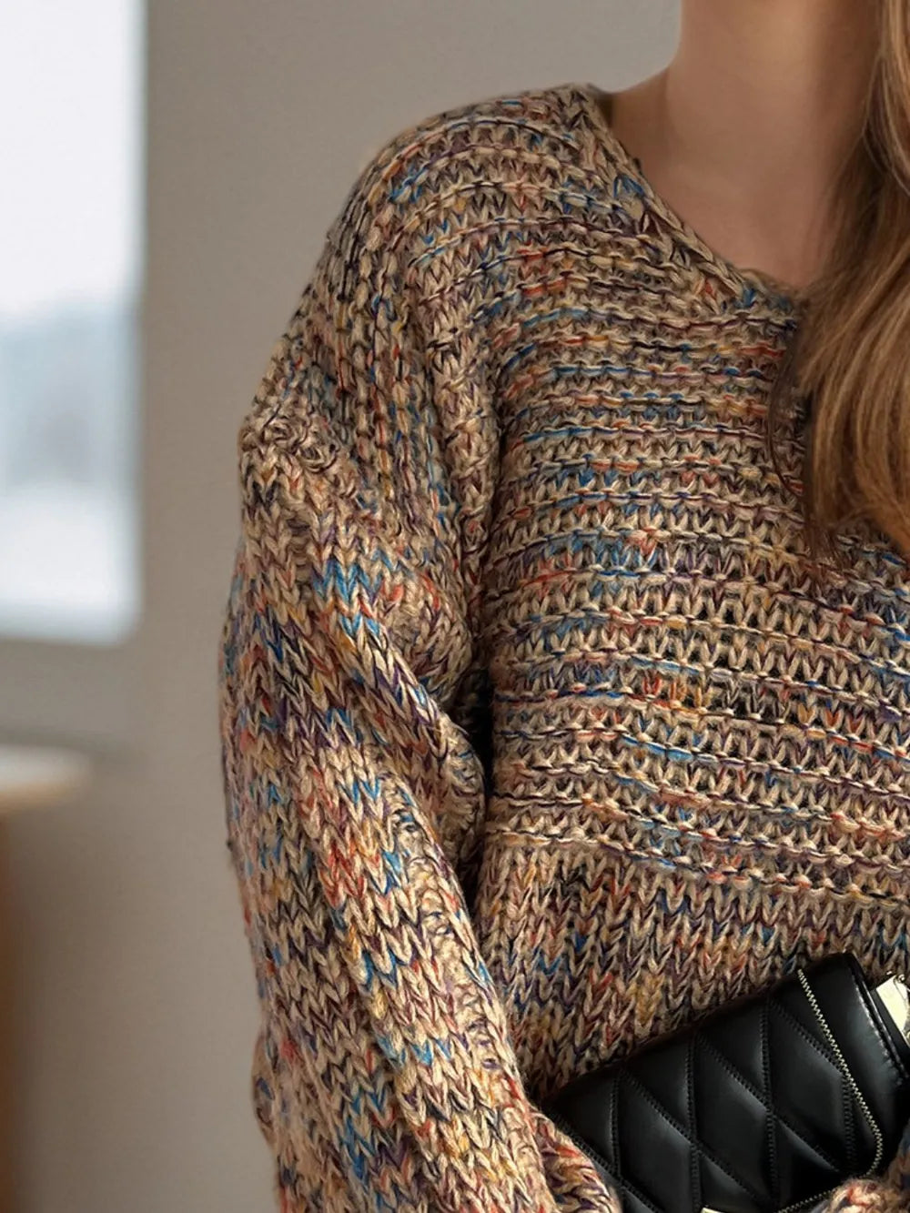 Ocean Rivière — Dropped Shoulder Long Sleeve Sweater, alternate view 14
