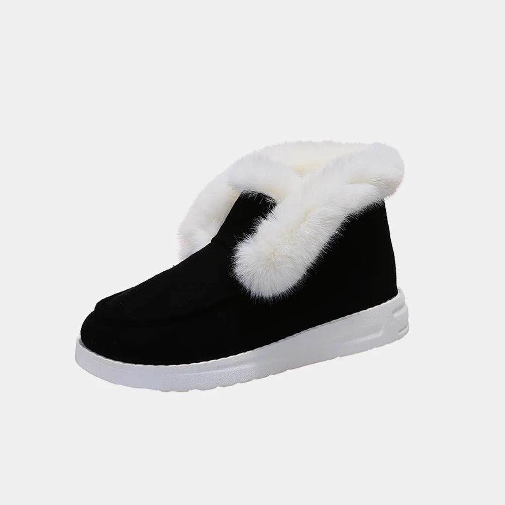Paris Sorrento — Furry Suede Snow Boots Fashion Footwear, alternate view 3