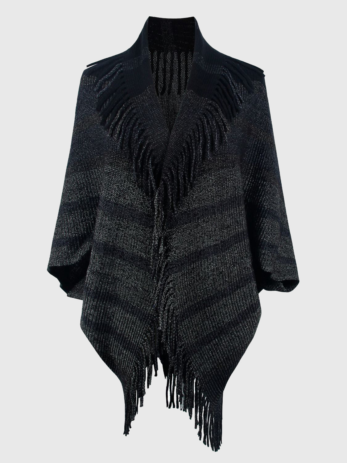 Vale Versailles — Fringe Detail Open Front Poncho, alternate view 4