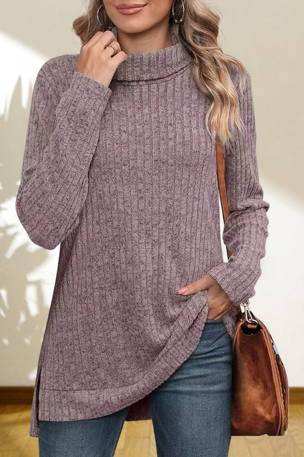 Ciel Rousseau — Turtleneck High Low Top, alternate view 30