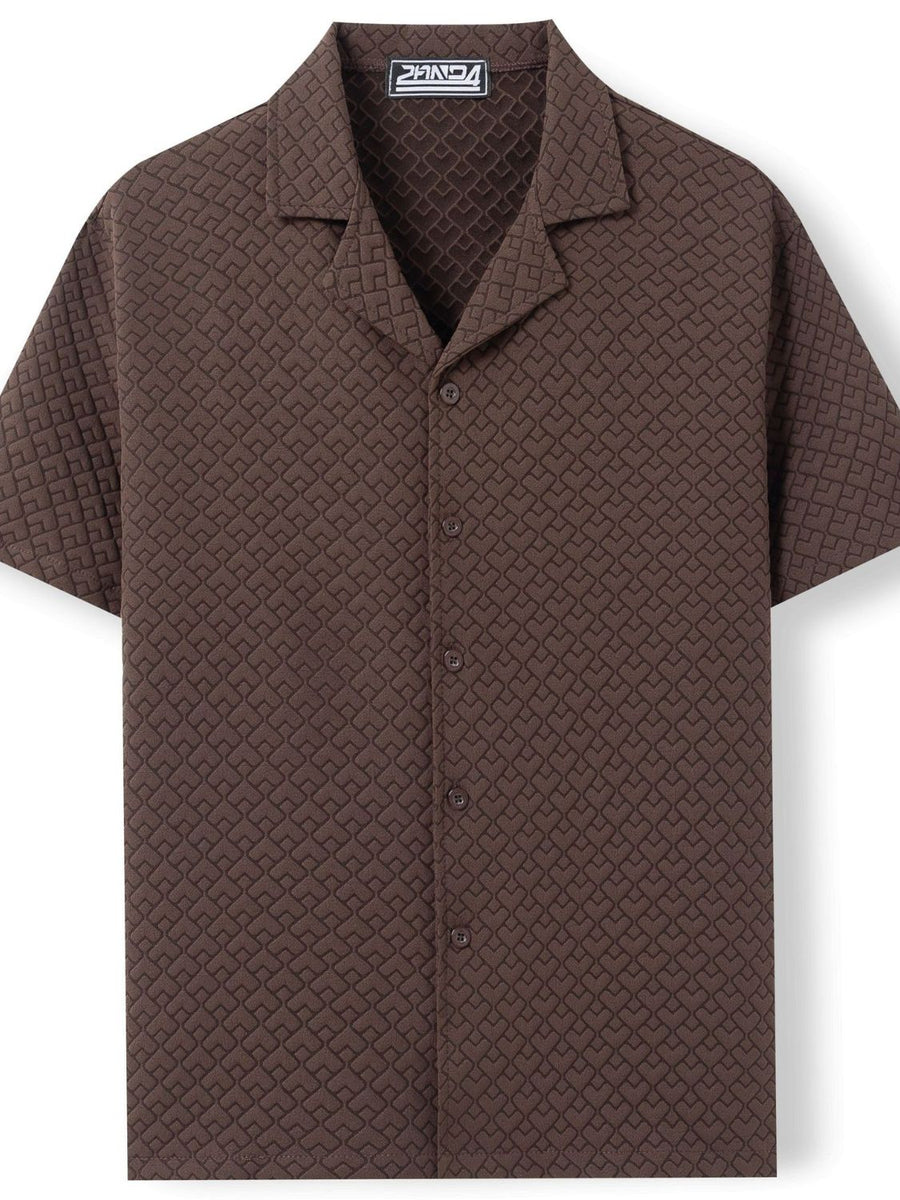 Men's Plus Size Button Down Short Sleeve Shirt - Opulent Empire
