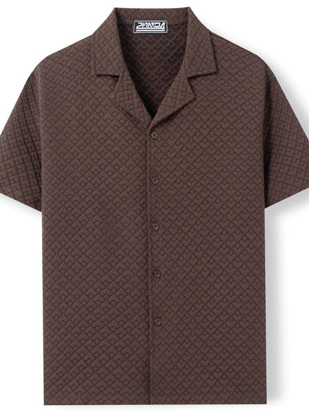Men's Plus Size Button Down Short Sleeve Shirt - Opulent Empire