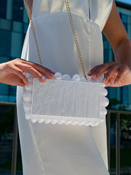 Acrylic Cloud Clutch Bag - Opulent Empire