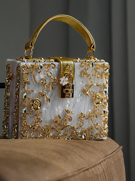 Acrylic Box Handbag - Opulent Empire