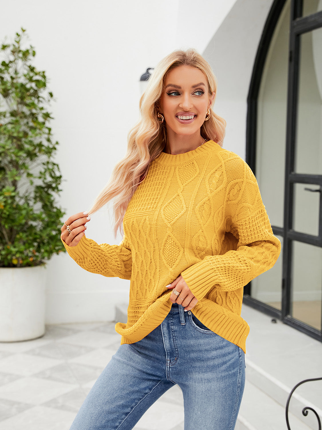 Jules Valmont — Round Neck Dropped Shoulder Sweater, alternate view 11