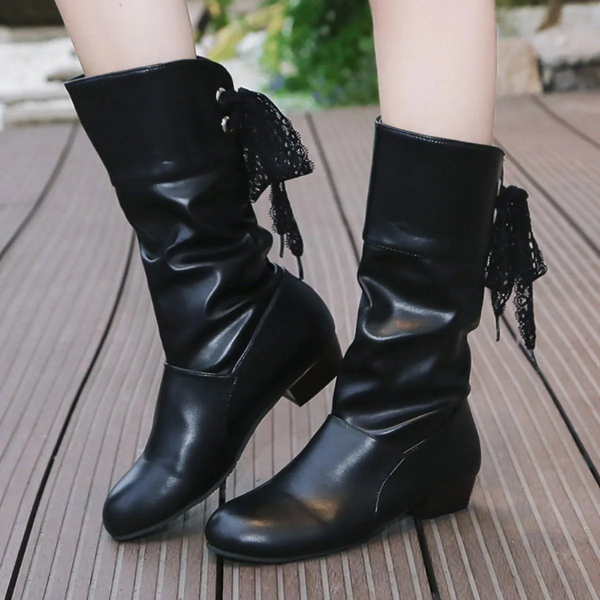 Monroe Allegra — Point Toe Block Heels Boots Fashion Footwear, alternate view 4