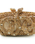 Python Diamond-studded Dinner Bag Magnetic Clasp Chain Clutch