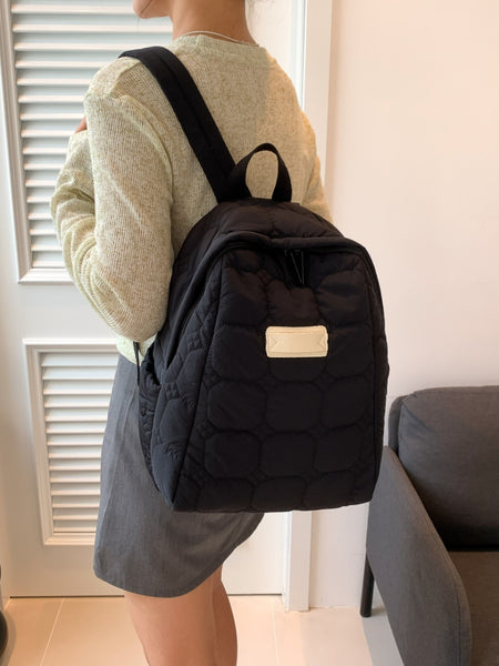 Quilted Polyester Backpack Bag