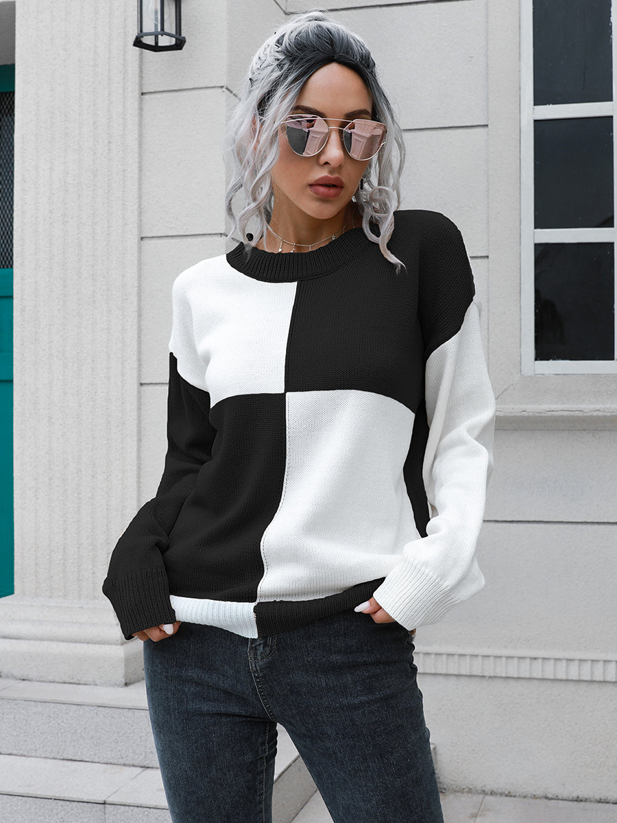 Gray Fontaine — Contrast Drop Shoulder Sweater, alternate view 5