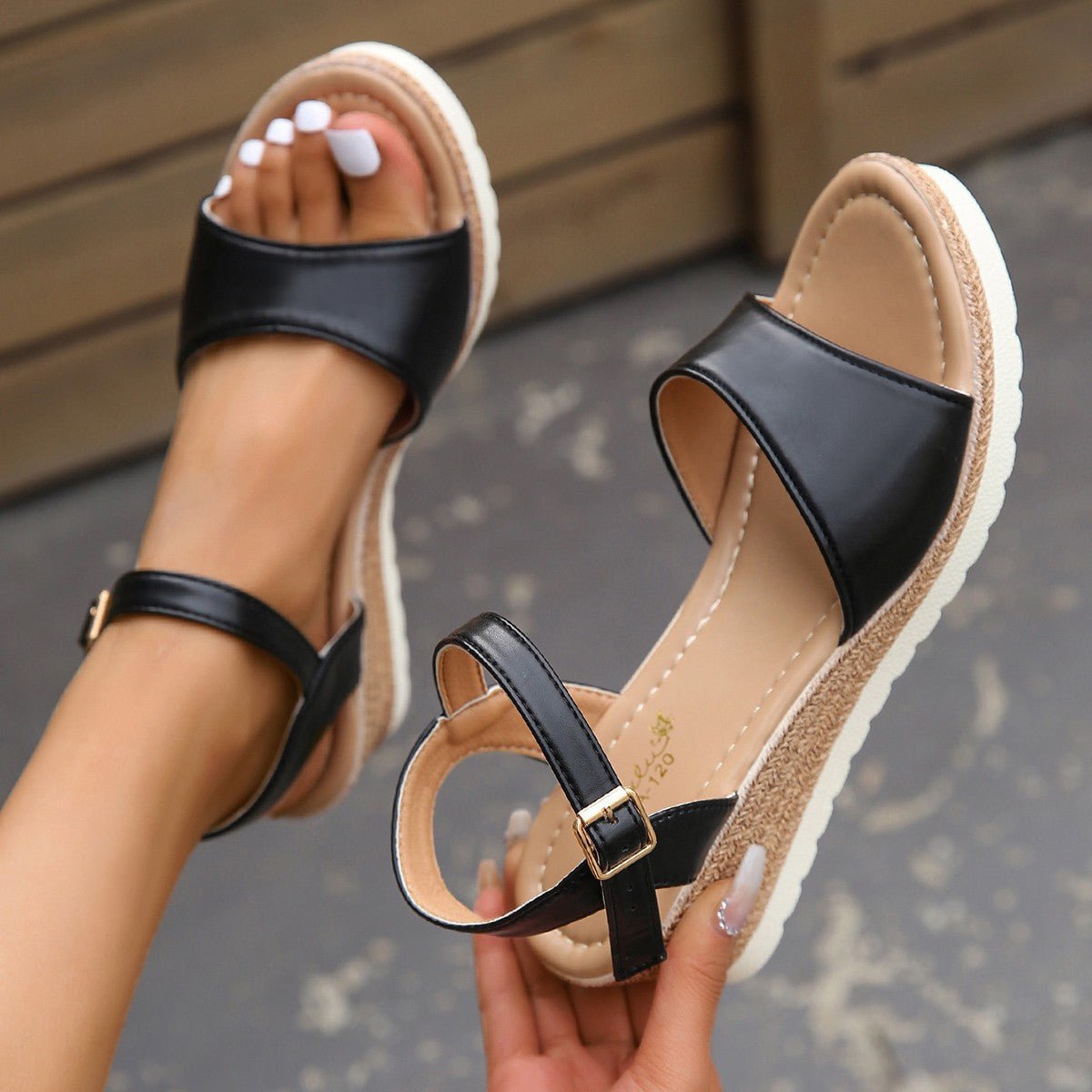 Ankle Buckle Wedges Sandals For Women Summer Platform Shoes - Opulent EmpireAnkle Buckle Wedges Sandals For Women Summer Platform ShoesOpulent EmpireClothing