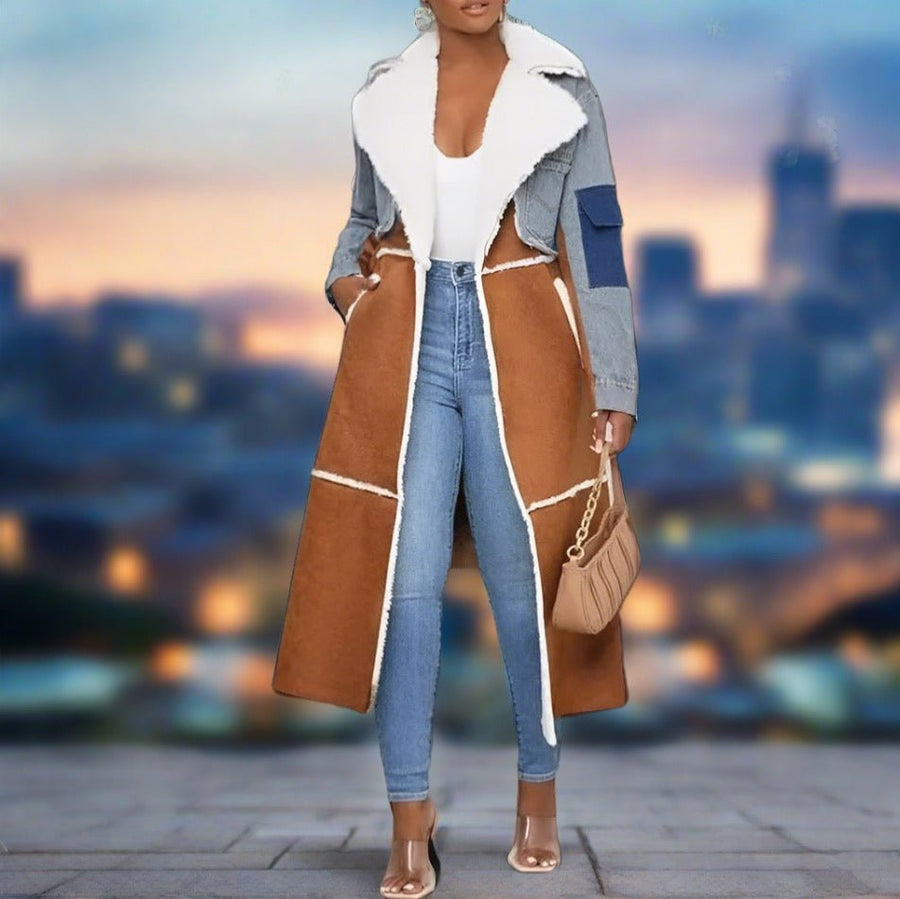 Aurora™| Fashionable fur denim coat - Opulent EmpireAurora™| Fashionable fur denim coatOpulent Empire