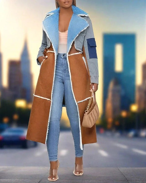 Aurora™| Fashionable fur denim coat - Opulent EmpireAurora™| Fashionable fur denim coatOpulent Empire