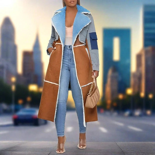 Aurora™| Fashionable fur denim coat - Opulent EmpireAurora™| Fashionable fur denim coatOpulent Empire