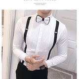 Autumn New Men'S Pull Strap Long-Sleeved Shirts Men'S Formal Shirts Groomsmen Clothes Bar Overalls - Opulent EmpireAutumn New Men'S Pull Strap Long-Sleeved Shirts Men'S Formal Shirts Groomsmen Clothes Bar OverallsOpulent EmpireClothing