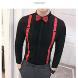 Autumn New Men'S Pull Strap Long-Sleeved Shirts Men'S Formal Shirts Groomsmen Clothes Bar Overalls - Opulent EmpireAutumn New Men'S Pull Strap Long-Sleeved Shirts Men'S Formal Shirts Groomsmen Clothes Bar OverallsOpulent EmpireClothing