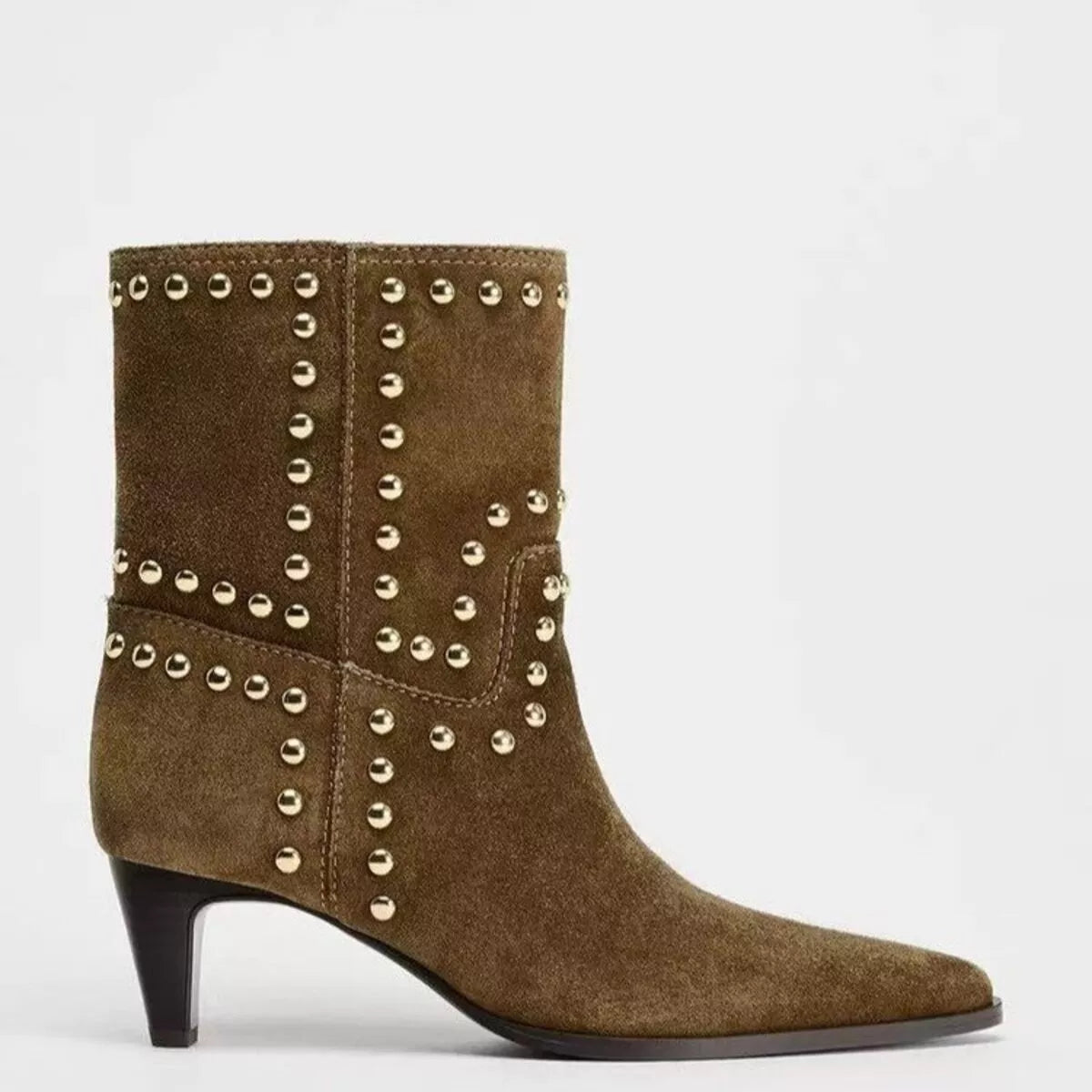 Jules Saint-Clair — Point Toe Kitten Heels Boots Fashion Footwear, alternate view 4