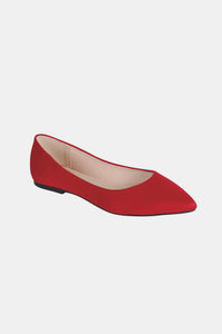 Winter Laurent — Forever Link Pointy Toe Slip On Flat Loafers Red Fashion Footwear