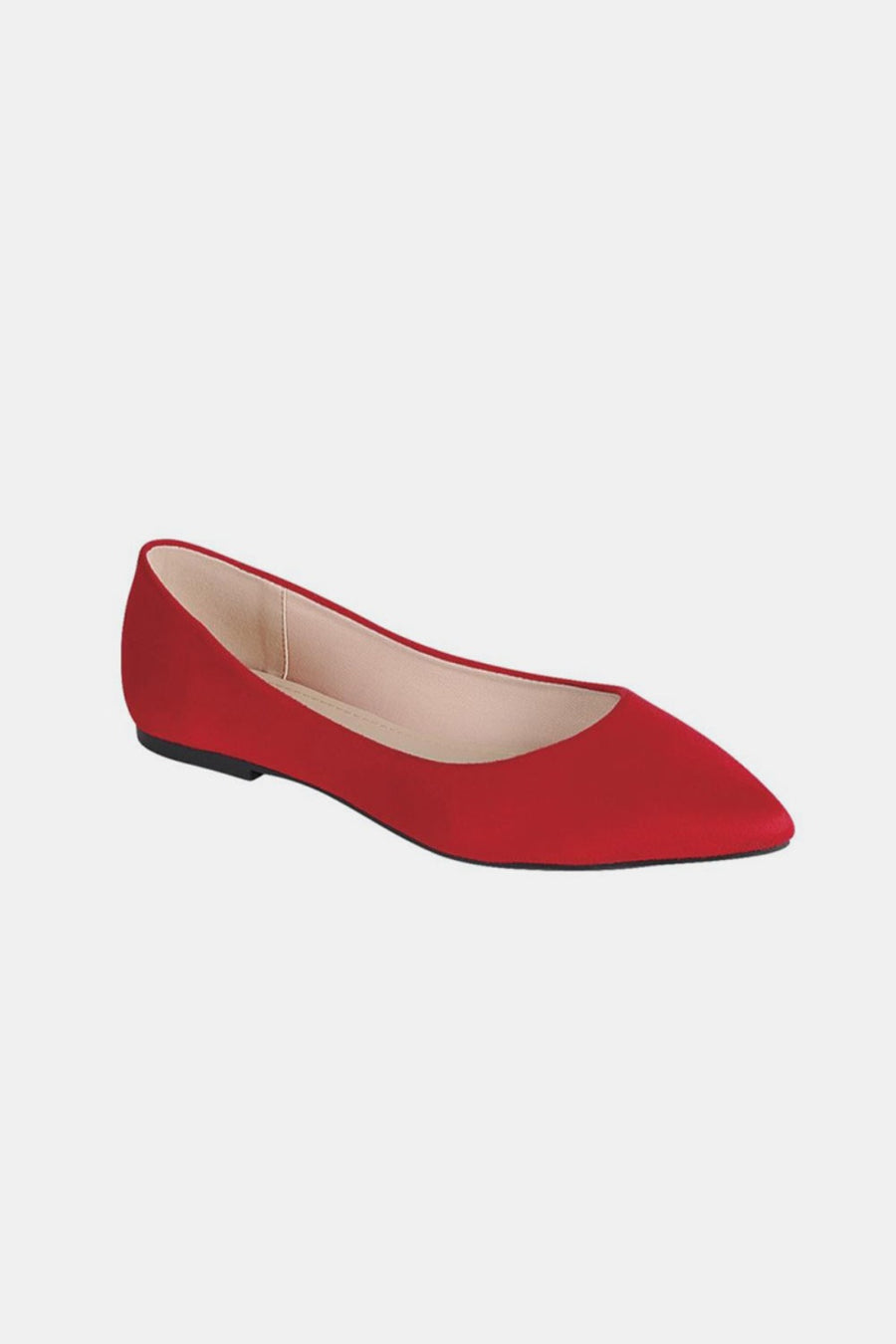 Winter Laurent — Forever Link Pointy Toe Slip On Flat Loafers Red Fashion Footwear