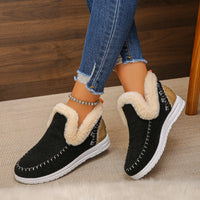Indigo Fiorenza — Round Toe Fleece-Lined Ankle Boots Fashion Footwear, alternate view 5