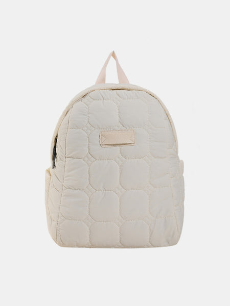 Quilted Polyester Backpack Bag